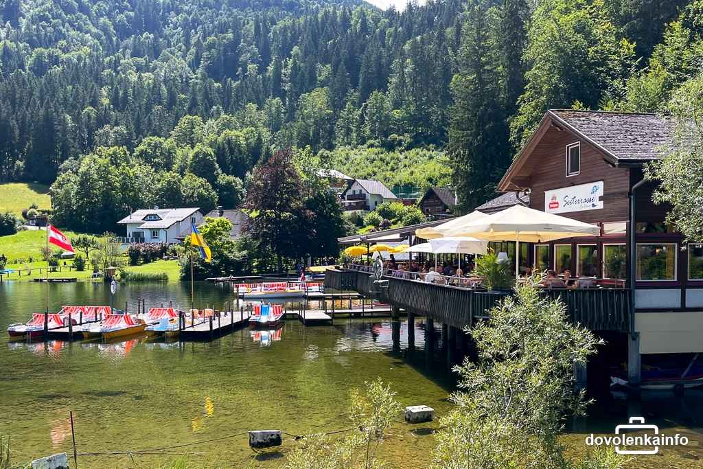 Reštaurácia na brehu Lunzer See.