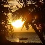 Západ slnka nad Anse a la Mouche, ostrov Mahé