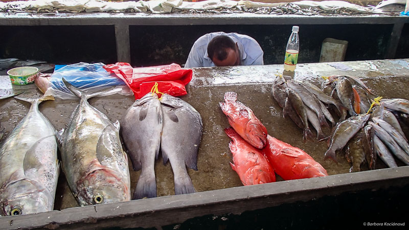 Ryby na trhu vo Victorii