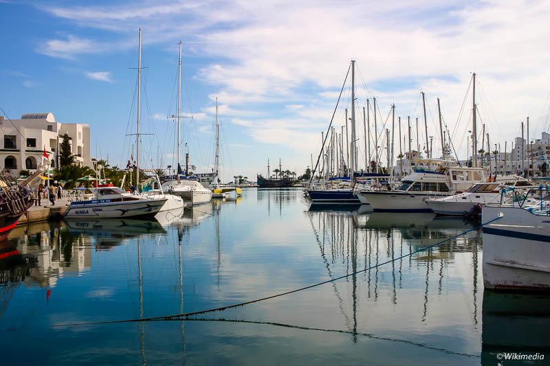 Prístav v Port el Kantaoui, Tunisko