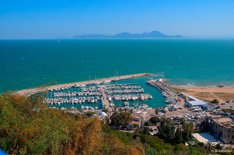 Prístav v Sidi Bou Said, Tunisko